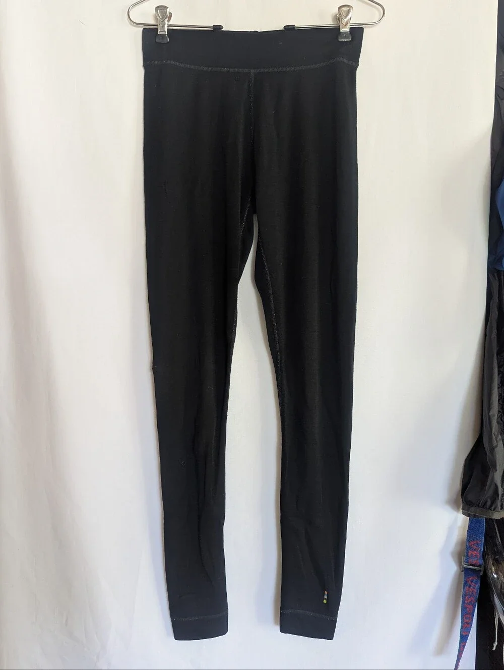 Women’s Medium Smartwool Thermal Base Layer Pants Black 100% Wool